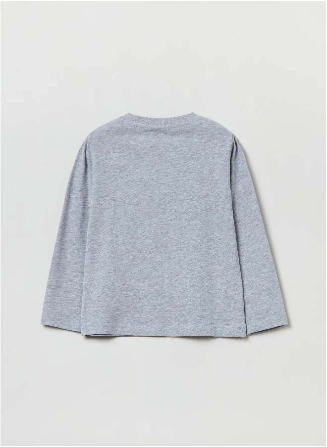 او في اس Long-sleeved T-shirt with print