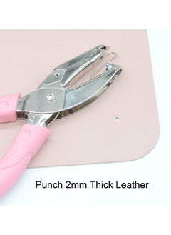 1 Pack 6.3 Inch Length 1/8 Inch Diameter Of Circle Hole Handheld Single Paper Hole Punch Puncher With Pink Soft Thick Leather Cover (Middle Circle 1/8 Inch) - pzsku/Z11A6AAEB2E14A4F0B861Z/45/_/1724479566/80b53650-1214-432a-a839-d2a4ecc9090e