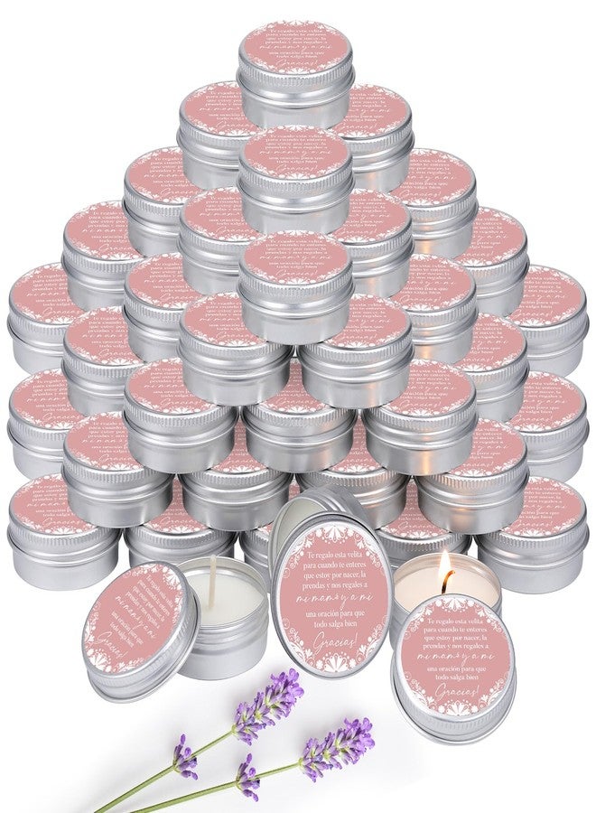 Lounsweer 50 Pcs Pink Cielito Lindo Party Favors Mexican Jar Candles Baby Shower for Guests 1 oz Lavender Scented Soy Wax Candles Bulk Favors for Birthday Party Supplies - Image 1