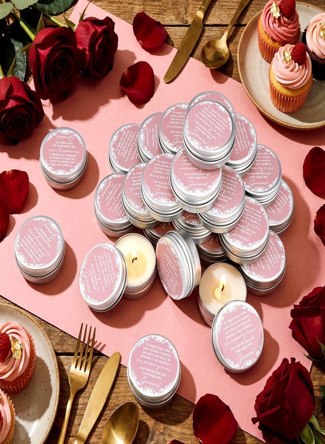 Lounsweer 50 Pcs Pink Cielito Lindo Party Favors Mexican Jar Candles Baby Shower for Guests 1 oz Lavender Scented Soy Wax Candles Bulk Favors for Birthday Party Supplies - Image 5