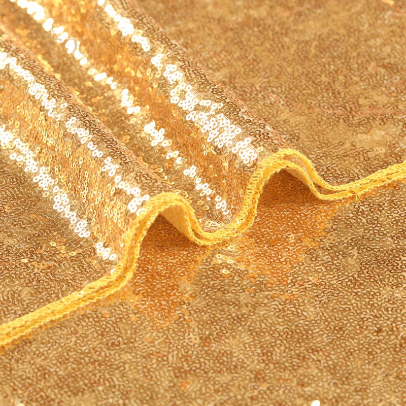 B.Cool B-COOL Gold Sequin Tablecloth Party Glitter Tablecloth Sparkly Table Cloth 60x102 Inches Rectangle Classy Elegant Tablecloth for Christmas Halloween Theme Parties Table Decorations - Image 5