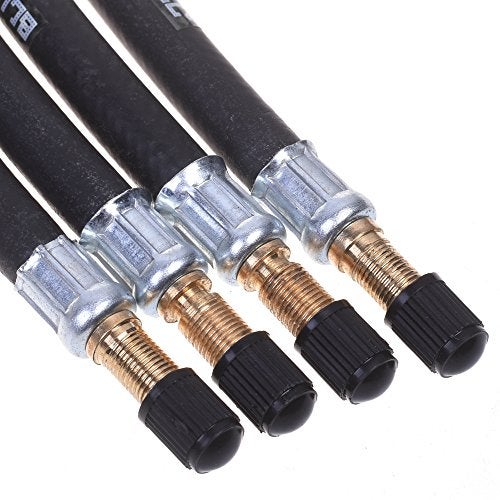 BCP 4 Pcs 160mm Flexible Extension Tire Valve Adaptor for Truck Bus - Image 2