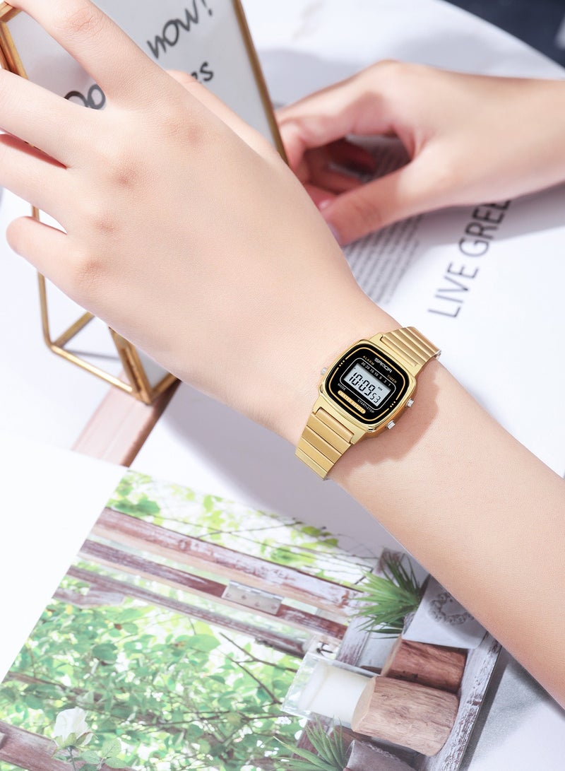 SANDA Women Golden Classic Quartz Watch Fashion Female Elegant Clock Boy Girl Gift Watches Casual Ladies Waterproof Wristwatch Give Box - Image 4