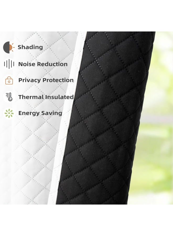 DriftAway Soundproof Thermal Insulated Curtain Liner for Bedroom Room Darkening Light Blocking Quilted Thermal Liner for Cold and Heat Blocking Sound Dampening 2 PCS Each Size 50 Inches by 80 Inches - Image 2