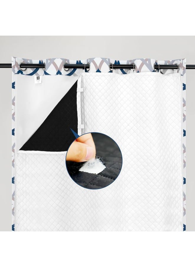 DriftAway Soundproof Thermal Insulated Curtain Liner for Bedroom Room Darkening Light Blocking Quilted Thermal Liner for Cold and Heat Blocking Sound Dampening 2 PCS Each Size 50 Inches by 80 Inches - Image 1