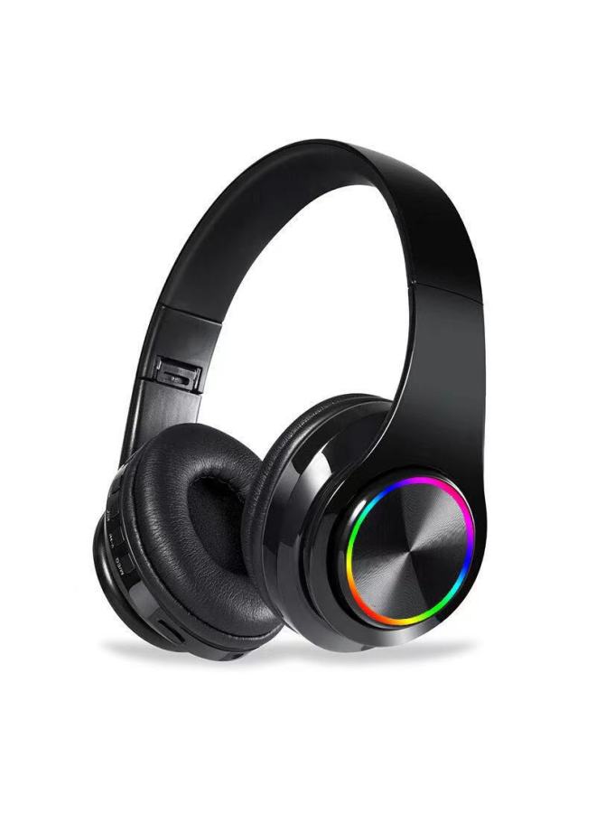 Neutral New B39 Luminous Wireless Headset Headband Call Folding Card Headset Bluetooth Headset - Image 5