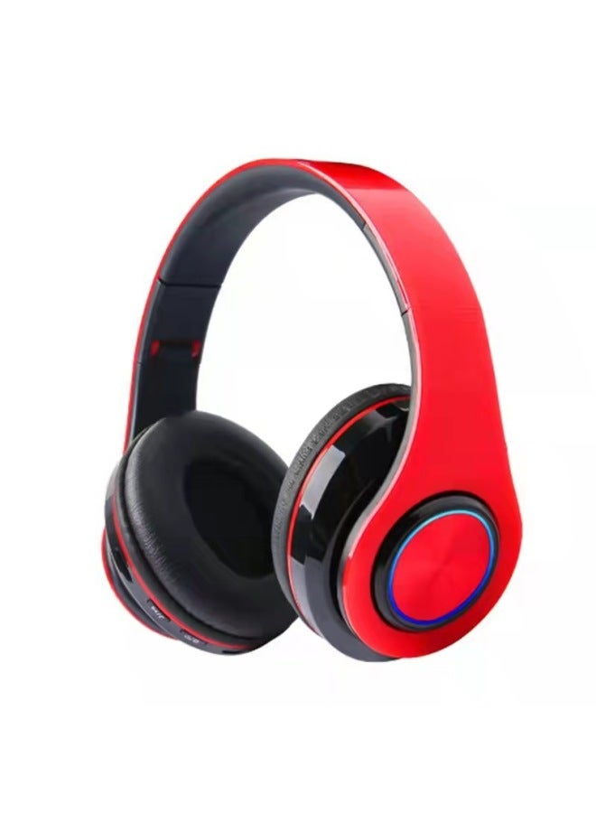 Neutral New B39 Luminous Wireless Headset Headband Call Folding Card Headset Bluetooth Headset - Image 1