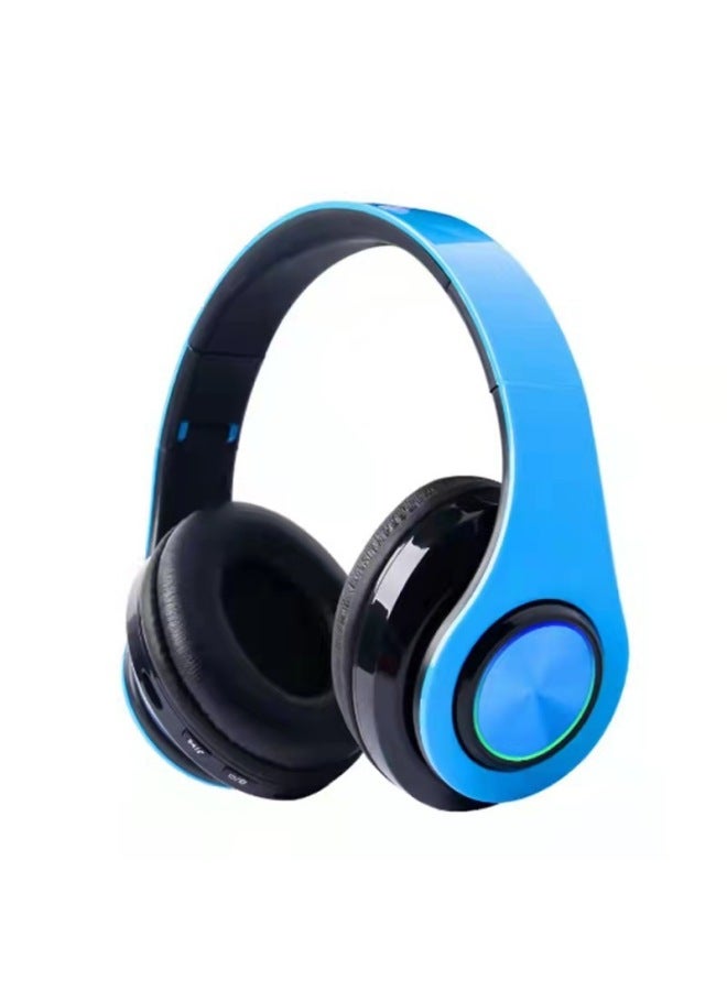 Neutral New B39 Luminous Wireless Headset Headband Call Folding Card Headset Bluetooth Headset - Image 3