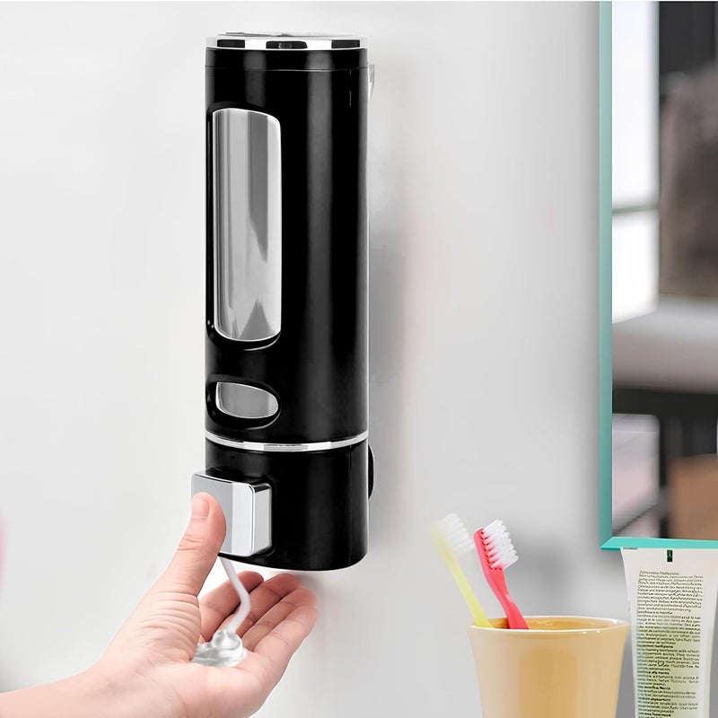 Zureni Zureni Liquid Soap Dispenser Refillable Multipurpose Bathroom Accessories Hand & Dishwasher Sanitizer Lotion Pump Bottle for Home Kitchen Wash Basin (Black, Pack of 1) - Image 1