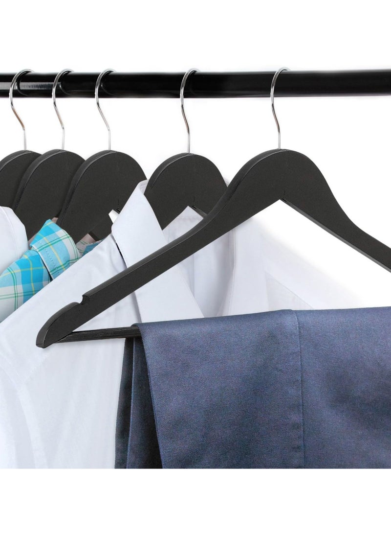 ORTUK 12pcs Clothes Hangers Plastic Coat Hanger, Non Slip Cut Notches Suit Hangers, 360° Rotatable Metal Hook Space Saving Closet Hangers, Heavy Duty Plastic Hangers Jackets, Shirts, Pants, Blouses, Dresses - Image 3