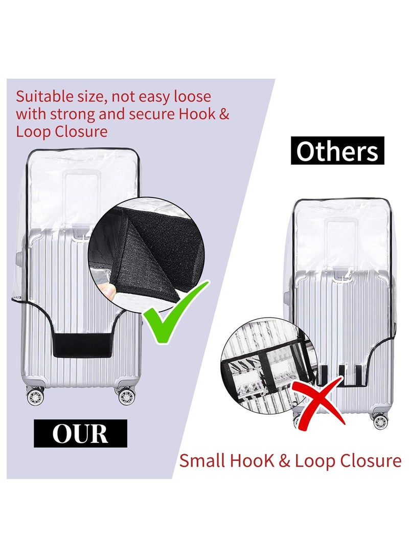 NNEWVANTE Clear PVC Suitcase Cover Protectors 28 Inch Luggage Cover Protectors for Wheeled Suitcase，Waterproof Dustproof and Anti-Scratch(28'') - Image 3