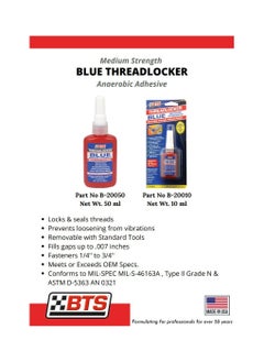 BTS Blue Threadlocker Anaerobic Adhesive 50 ml  - Image 2