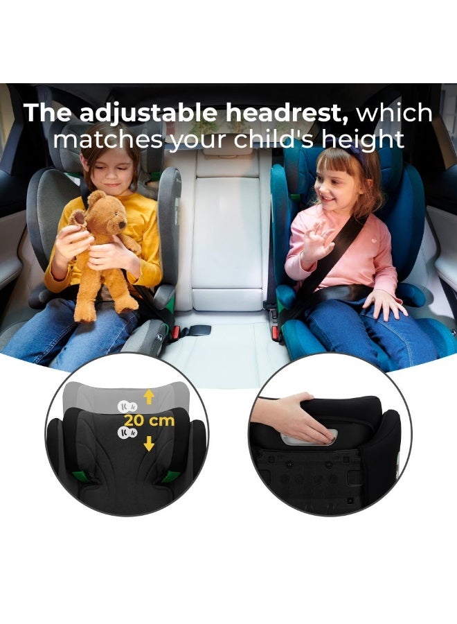 Kinderkraft JUNIOR FIX 2 - i-Size Convertible Car Seat – 3.5–12 Years (100–150 cm) with ISOFIX - Graphite Black - Image 5