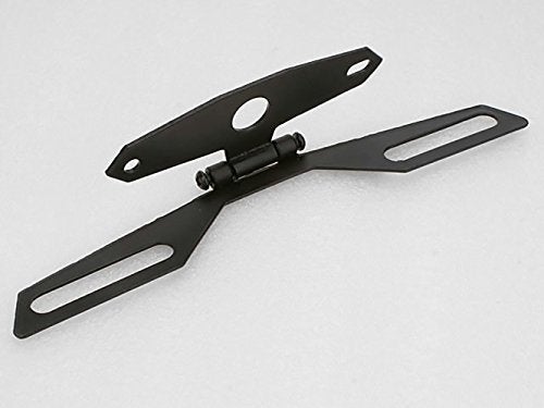 Yibid Universal Mini License Plate Tail Brake Light Tag Holder Folding Bracket Mount for Motorcycle Suzuki Kawasaki Ducati Honda Chopper Bobber Racer Cruiser Dirt Sports ATV 4x4 off road Street Bikes - Image 1