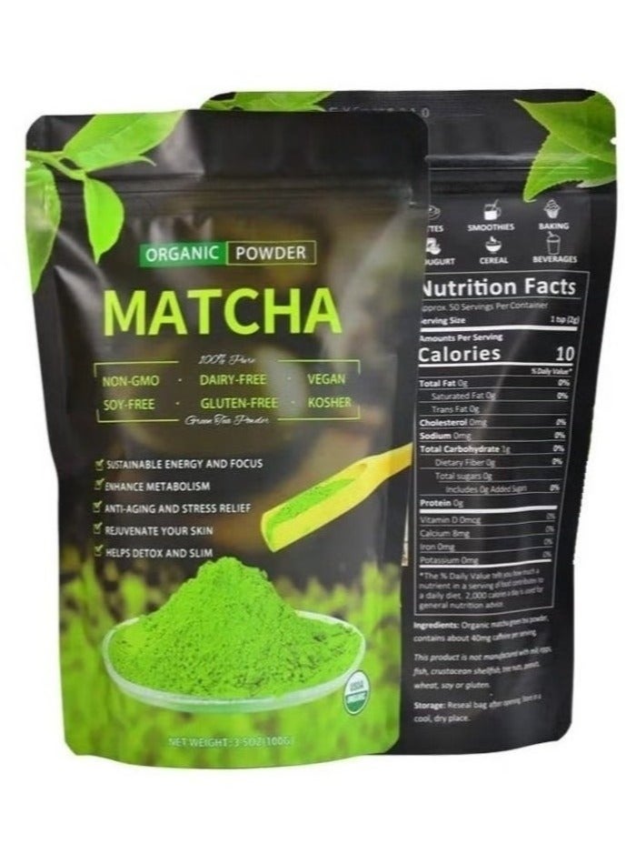 MATCHA Pure Matcha Powder, Organic Matcha Green Tea, Japanese Matcha green tea 100gm  - Image 1