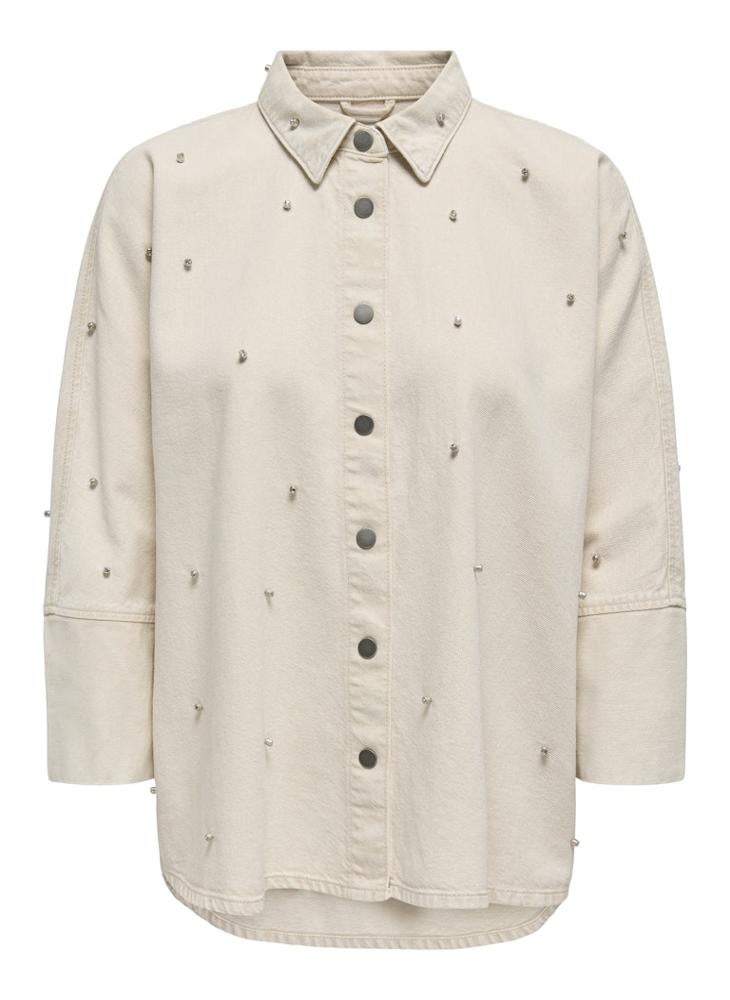 ONLY - Rhinestone Oversized Shirt - Image 1