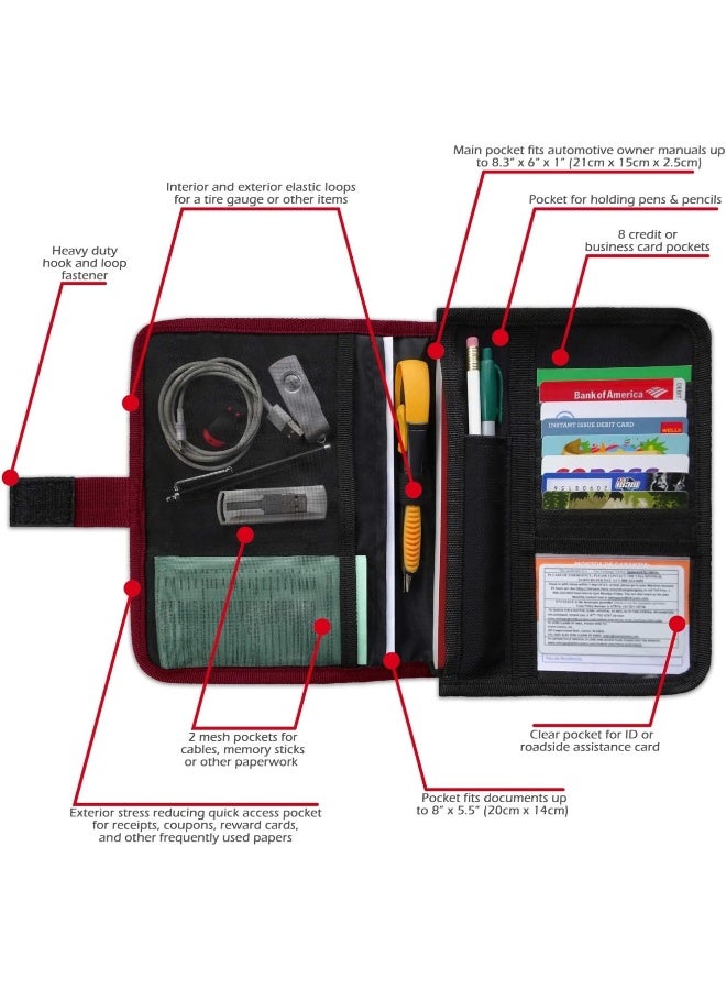 PlusXpres Glove Box Console Organizer Red - Image 3