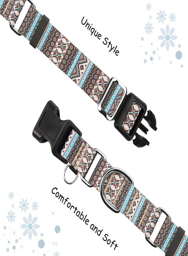 Fidohug Martingale Dog Collar with Buckle Tribal Design Adjustable Escape Proof Pet Collars (Aztec, Medium) - Image 2