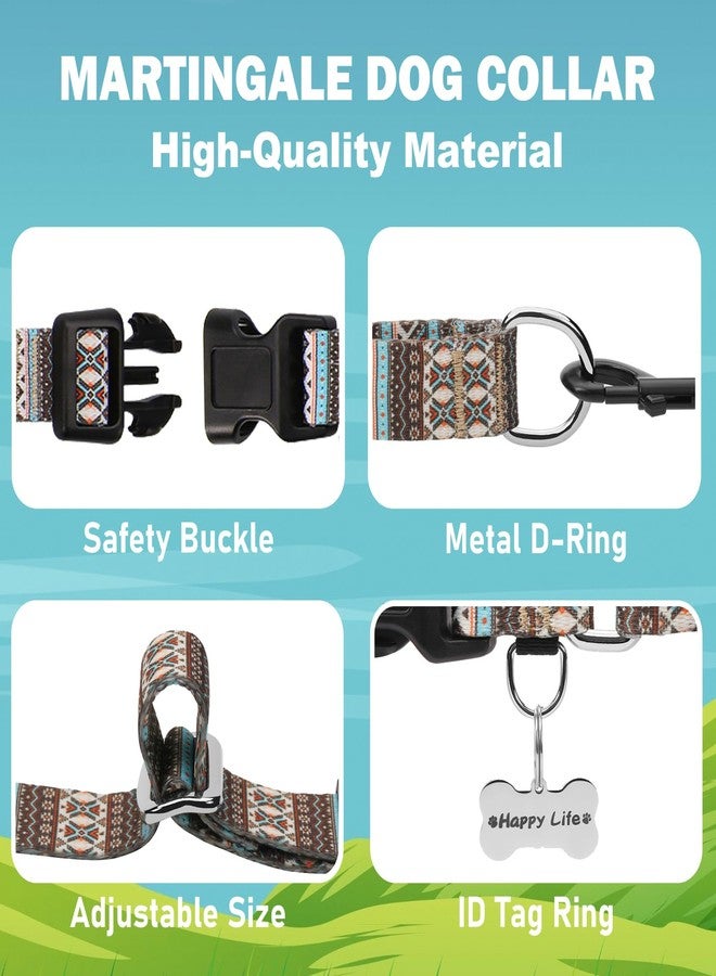 Fidohug Martingale Dog Collar with Buckle Tribal Design Adjustable Escape Proof Pet Collars (Aztec, Medium) - Image 3