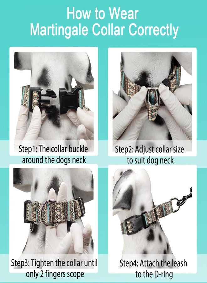 Fidohug Martingale Dog Collar with Buckle Tribal Design Adjustable Escape Proof Pet Collars (Aztec, Medium) - Image 5