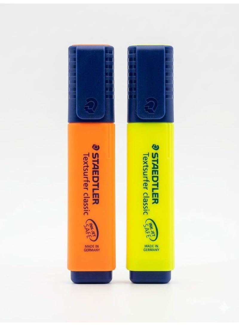 STAEDTLER Textsurfer Classic yellow + orange - Pack Of 2 Pieces - Image 1