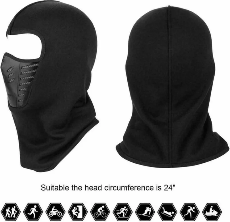 Nikadu Unisex Windproof Thermal Fleece Ski Mask Cyclist Mask Biker Mask