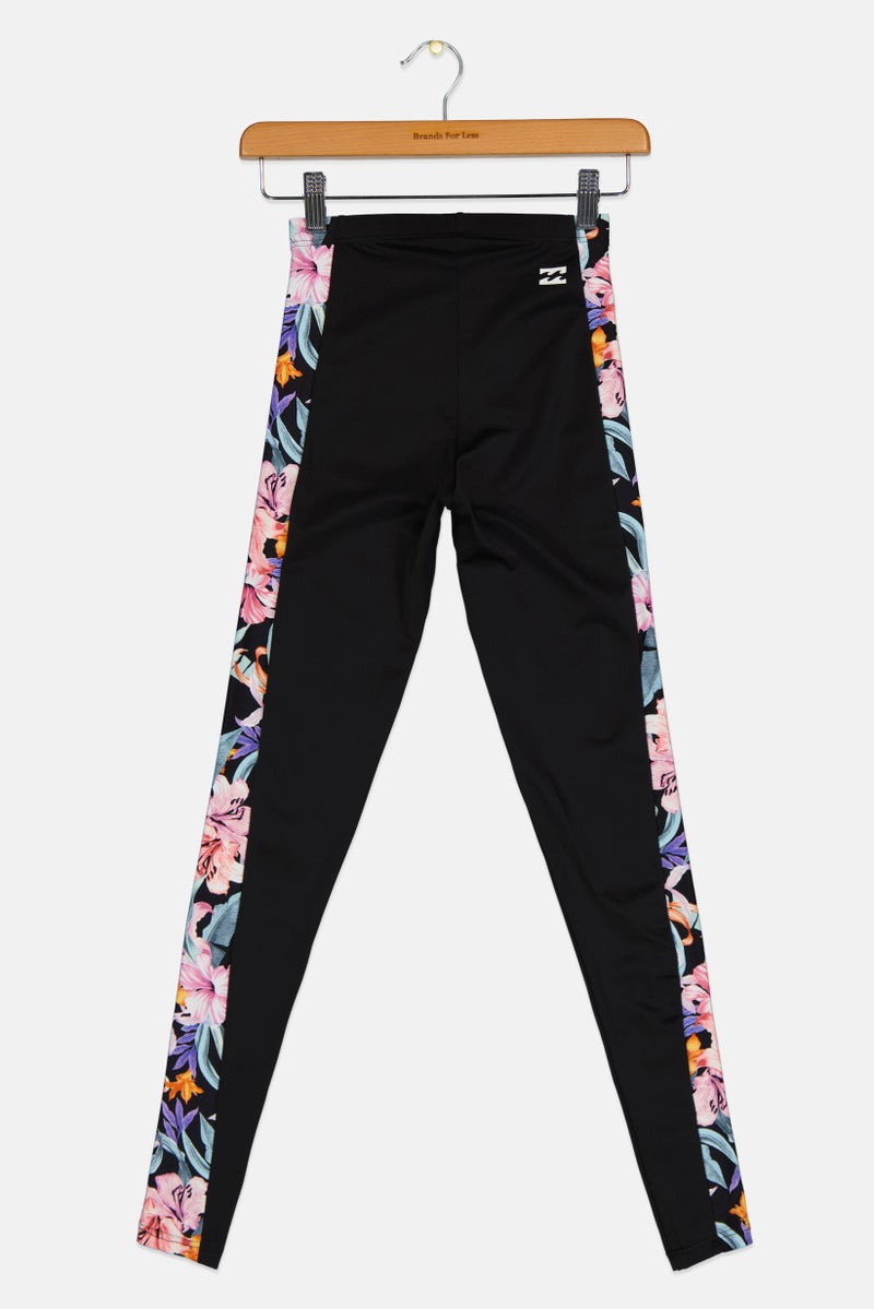 Billabong Kids Girl Floral Print Pull On Swim Leggings, Multicolor - Image 2