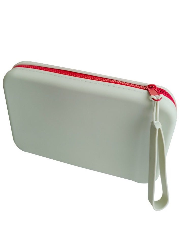 ORiTi Silicon Cosmetic Bag Makeup Storage Pouch Large Capacity Waterproof With Zipper Travel Portable Makeup Brush Bag 