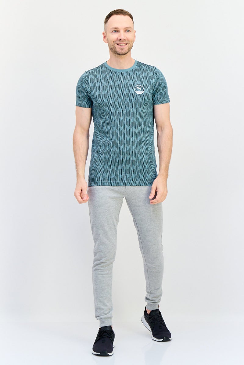 PUMA تي شيرت رياضي للرجال بأكمام قصيرة مناسب للخارج، متعدد الألوان - Image 4