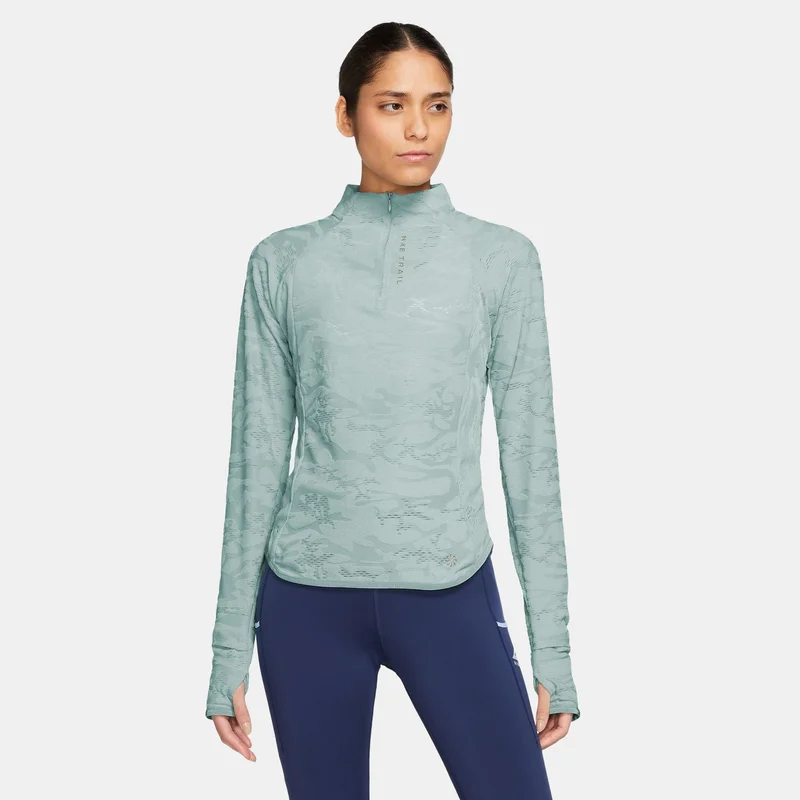 Nike Women's Dri-FIT 1/4-Zip Mid Layer Trail T-Shirt