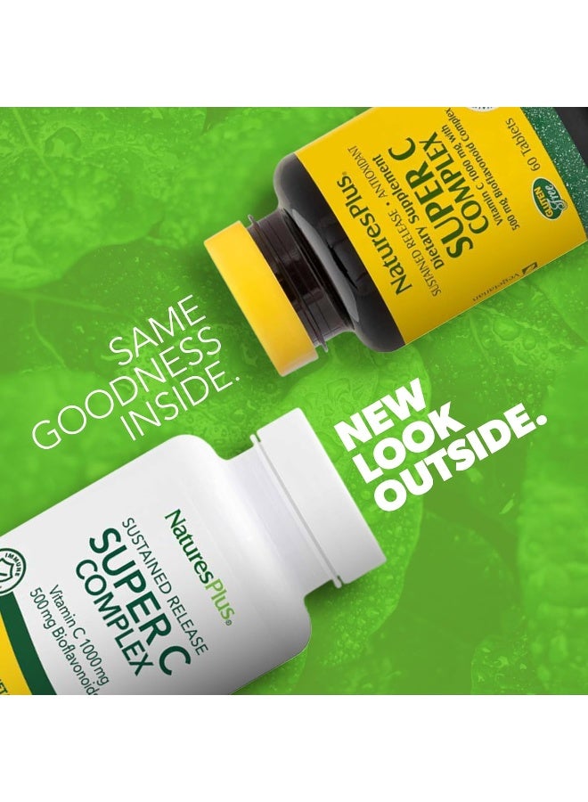 Nature's Plus Gluten-free Super C Complex, Sustained Release - 1000mg, 60 Vegetarian Tablets - Image 2