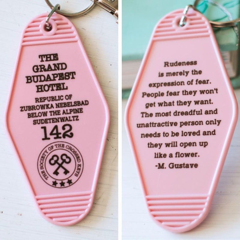 Chillkat Vintage Hotel Motel Keychain (The Grand Budapest Hotel Pink) - Image 2