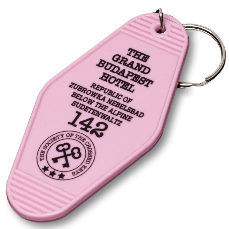 Chillkat Vintage Hotel Motel Keychain (The Grand Budapest Hotel Pink) - Image 1