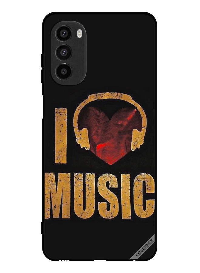 Covernex Protective Case Cover For Motorola Moto G82 Vintage I Love Music - Image 1