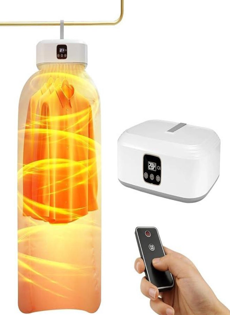 Portable Clothes Dryer, Mini Laundry Dryers with Remote Control, Quick and Easy to Use Small Compact Foldable Electric Drying Machine with Dry Bag for Travel, RV, Home, Apartment - Image 3