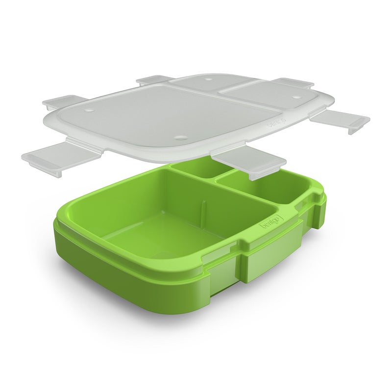 Bentgo Fresh Tray (Green) with Transparent Cover - Reusable, BPA-Free, 4-Compartment Meal Prep Container with Built-In Portion Control for Healthy At-Home Meals and On-the-Go Lunches - Image 2