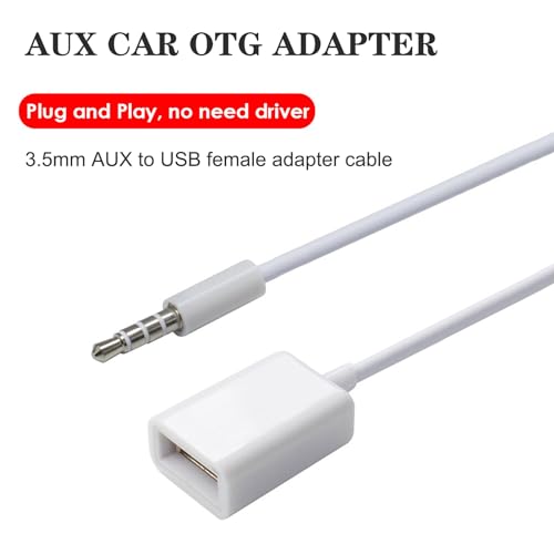 Thincol Audio Cable Adapter 3.5mm Male AUX Plug Jack to USB Female Cord CD Players PC AUX Cables Adapter for Conference Education Entertainment Games Cinema Restaurants - Image 2