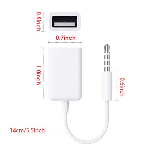 Thincol Audio Cable Adapter 3.5mm Male AUX Plug Jack to USB Female Cord CD Players PC AUX Cables Adapter for Conference Education Entertainment Games Cinema Restaurants - Image 4