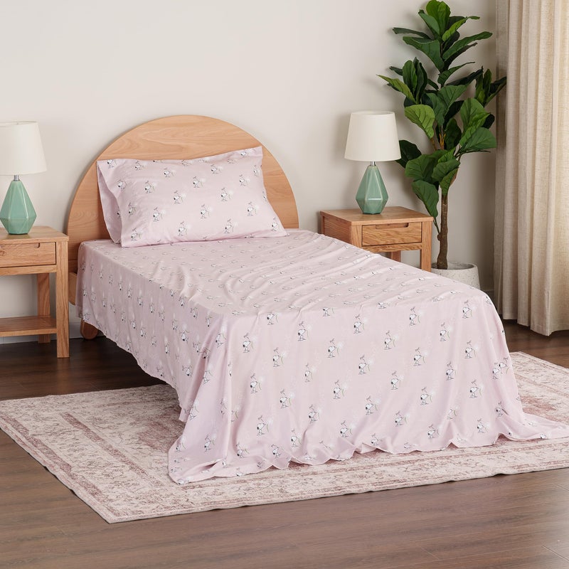 Berkshire Blanket Berkshire Blanket Peanuts Kids Sheet Set  Twin Size - 3 Pieces  Peanuts Snoopy Make A Wish Sheet Scale Spring Pink  Cute Character Snoopy Printed Soft Microfiber Bed Sheets  - Image 5