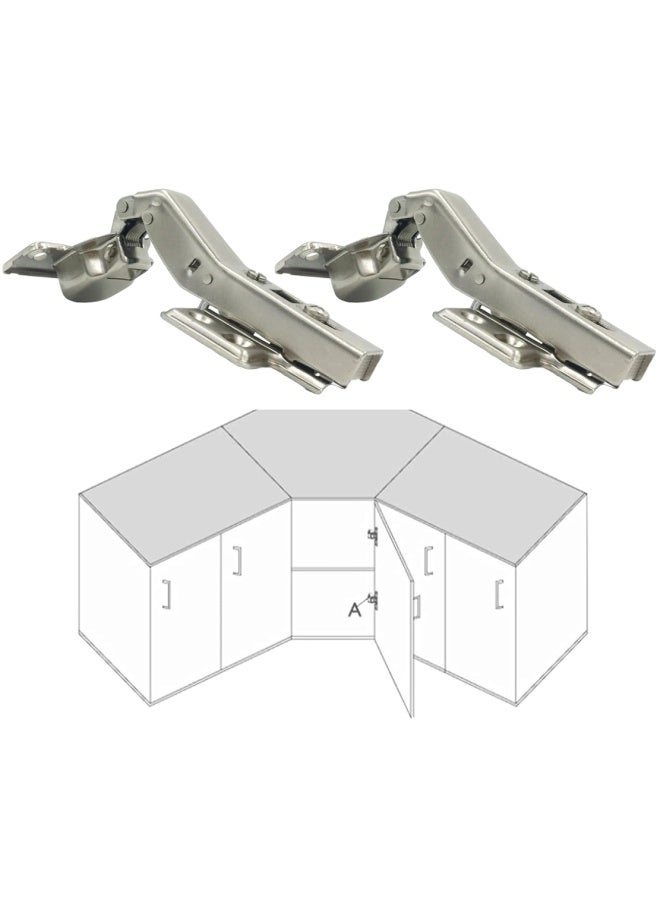 ROBUSTLINE Danco Pack Of 2 Special Corner Steel Conceled Hinges For Cupboard Cabinet Wardrobe Doors Made In Italy 379910 
