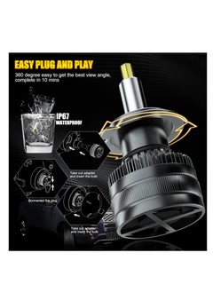 Other Manufacturer H7 LED Light Bulb 360° 16000LM 80W for 12V Car 6500K White  - Image 2
