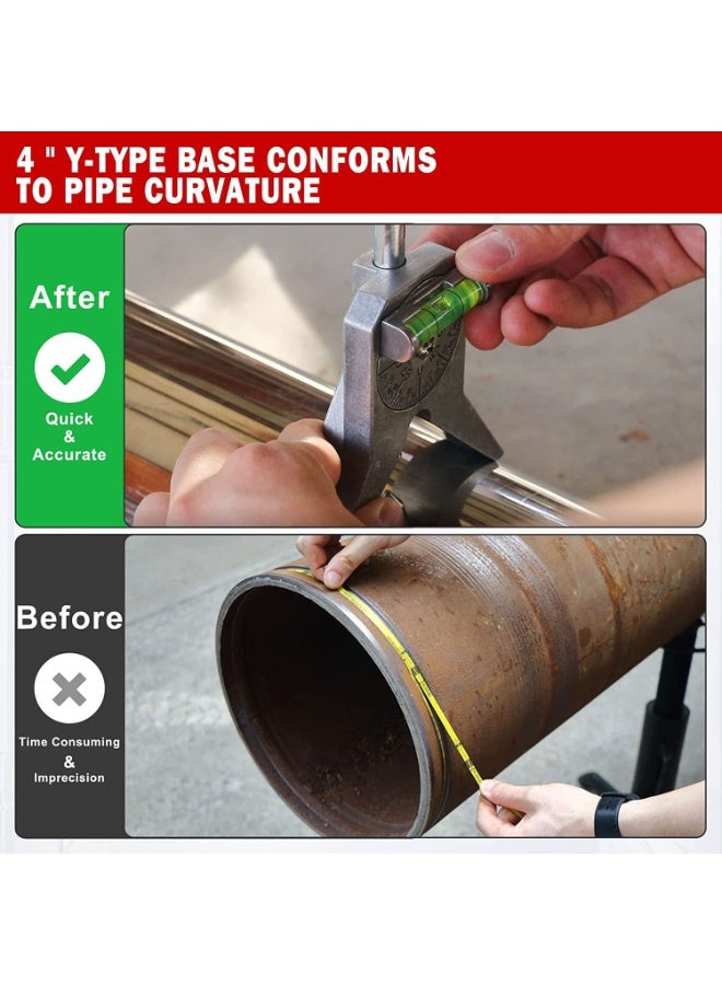 M MIAOYAN Pipe Center Finder Tool | Safety Pipe Center Marker Ruler with Bubble Level | Pipe Measuring & Marking Tool - Image 4