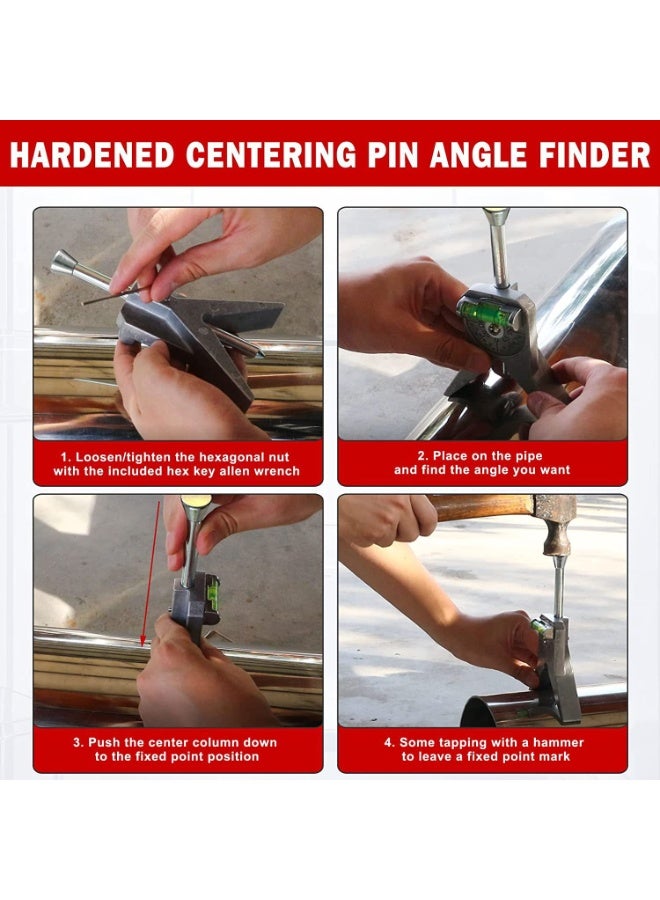 M MIAOYAN Pipe Center Finder Tool | Safety Pipe Center Marker Ruler with Bubble Level | Pipe Measuring & Marking Tool - Image 2