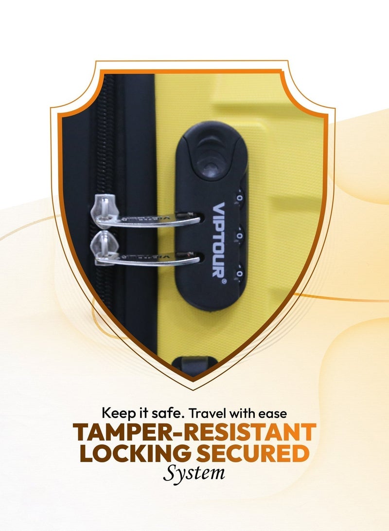 فيبتور حقيبة سفر بأربع عجلات دوارة وجوانب صلبة مع قفل أرقام - Image 4