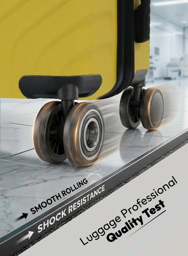 فيبتور حقيبة سفر بأربع عجلات دوارة وجوانب صلبة مع قفل أرقام - Image 5