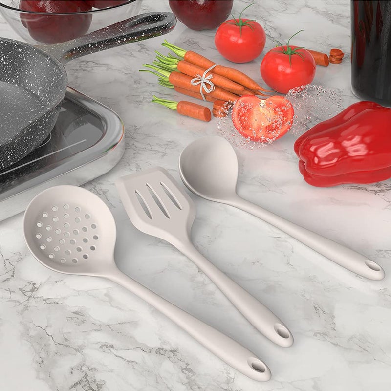 AOTHOD Silicone Cooking Utensils Set - 446Â°F Heat Resistant Kitchen Utensils,Turner Tongs,Spatula,Spoon,Brush,Whisk,Kitchen Utensil Gadgets Tools Set for Nonstick Cookware,Dishwasher Safe (BPA Free) - Image 5