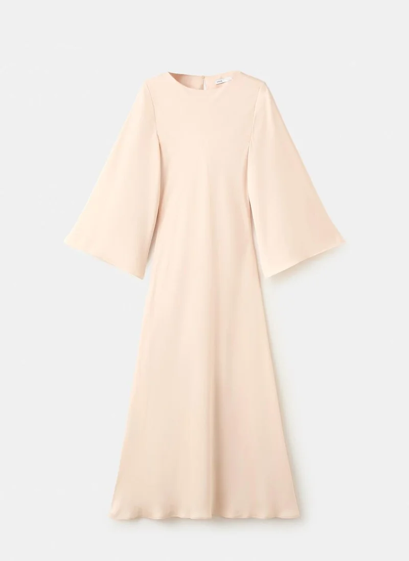 MANGO  Flared-sleeve satin dress for Women | Best Price UAE