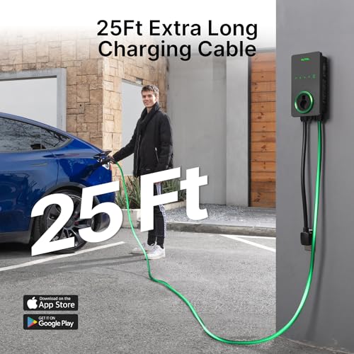 Autel Level 2 EV Charger 40 Amp Home Smart AI Electric Vehicle (EV) Charger, Wi-Fi and Bluetooth Enabled EVSE, with in-Body Holster and 25-Foot Cable NEMA 14-50 Plug(Dark Gray) - Image 5