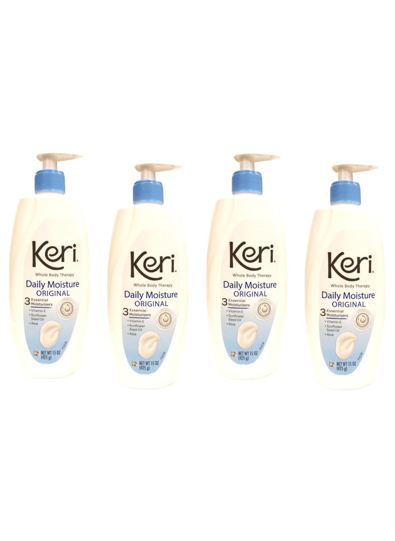 Keri - Keri Whole Body Therapy Daily Moisture Original 15 Ounce Pack of 4 - Image 1