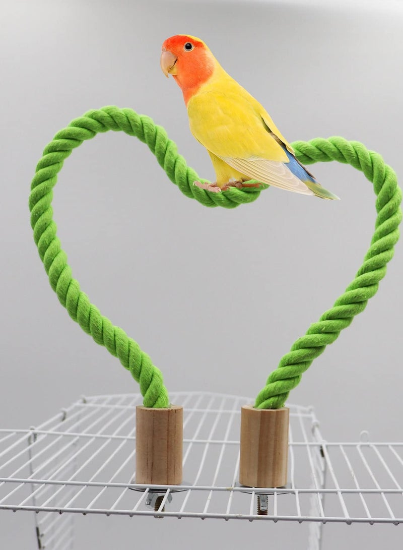 Excefore 2 Pack Bird Rope Perch Swing, Bird Cage Stand Pole Accessories, Paw Grinding Standing Climbing Perch for Parrot, Parakeet, Lovebirds, 31.49 Inches, 80 cm - Image 5